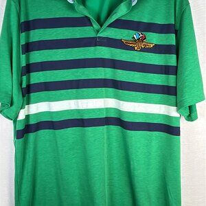 NikeGolf Indianapolis Motor Speedway Striped Polo Shirt XL Fathers Day Gift Cars